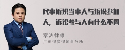 民事诉讼当事人与诉讼参加人，诉讼参与人有什么不同