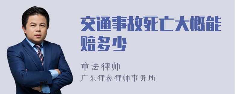 交通事故死亡大概能赔多少