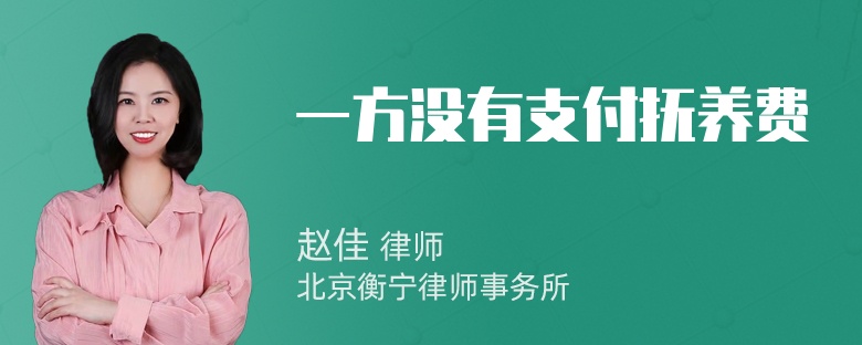 一方没有支付抚养费