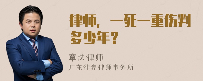 律师，一死一重伤判多少年？