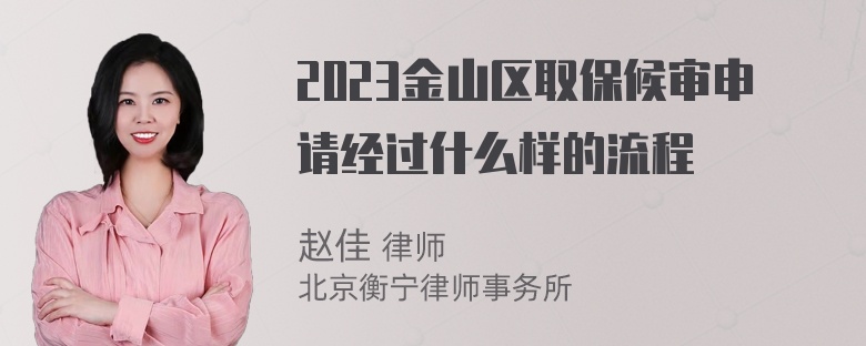 2023金山区取保候审申请经过什么样的流程