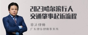 2023哈尔滨行人交通肇事起诉流程