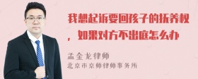 我想起诉要回孩子的抚养权，如果对方不出庭怎么办