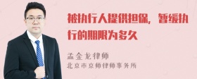 被执行人提供担保，暂缓执行的期限为多久