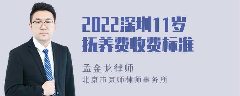 2022深圳11岁抚养费收费标准