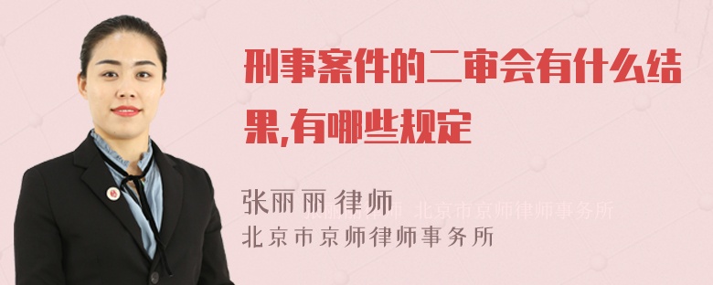 刑事案件的二审会有什么结果,有哪些规定