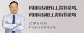 试用期辞退有工资补偿吗，试用期辞退工资有补偿吗