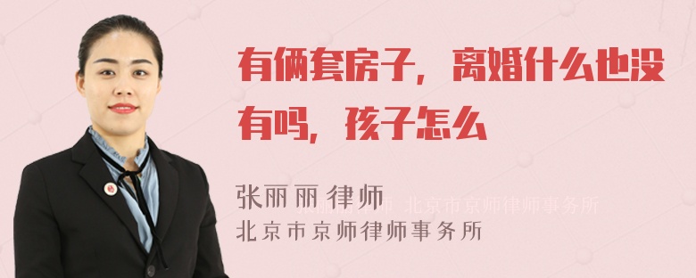 有俩套房子，离婚什么也没有吗，孩子怎么