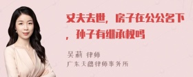 丈夫去世，房子在公公名下，孙子有继承权吗