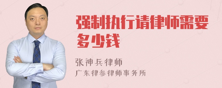 强制执行请律师需要多少钱