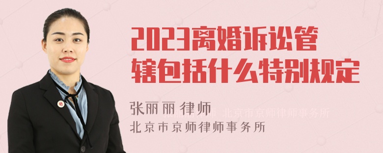 2023离婚诉讼管辖包括什么特别规定