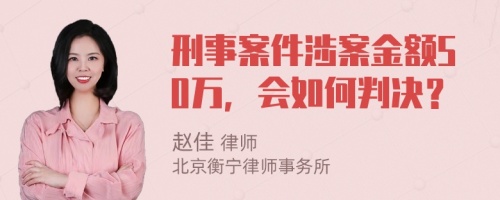 刑事案件涉案金额50万，会如何判决？