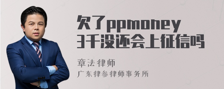 欠了ppmoney3千没还会上征信吗