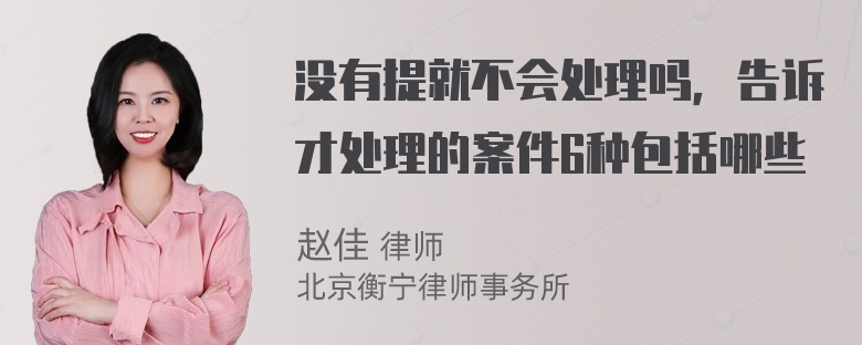 没有提就不会处理吗，告诉才处理的案件6种包括哪些