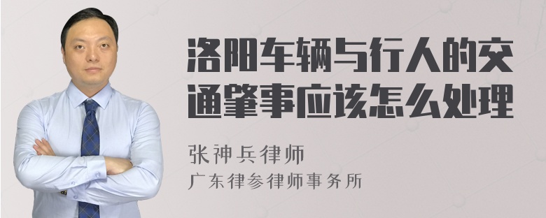 洛阳车辆与行人的交通肇事应该怎么处理