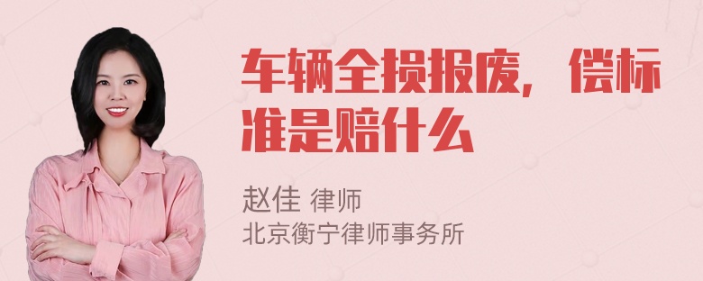 车辆全损报废，偿标准是赔什么