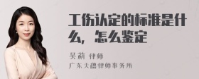 工伤认定的标准是什么，怎么鉴定