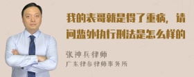 我的表哥就是得了重病，请问监外执行刑法是怎么样的