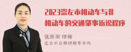 2023崇左市机动车与非机动车的交通肇事诉讼程序