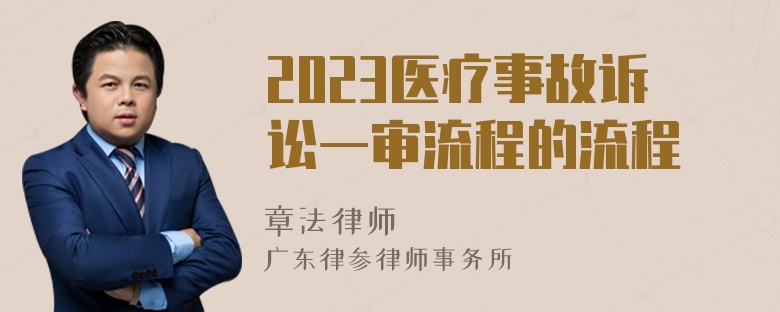 2023医疗事故诉讼一审流程的流程