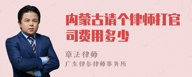 内蒙古请个律师打官司费用多少