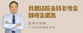 我想法院支持多少金额现金借条