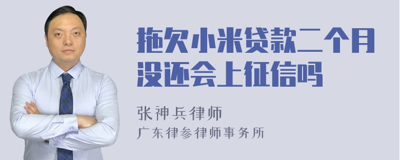 拖欠小米贷款二个月没还会上征信吗