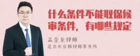 什么条件不能取保候审条件，有哪些规定