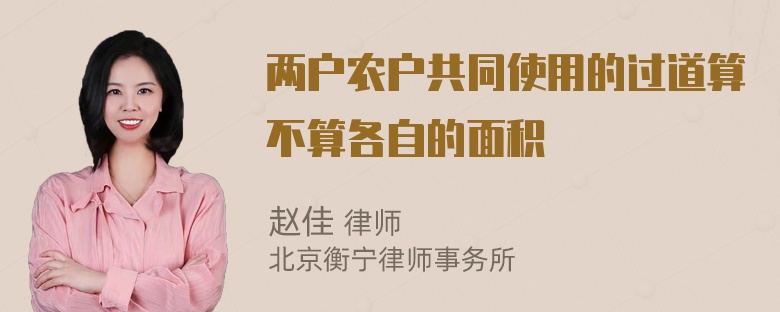 两户农户共同使用的过道算不算各自的面积