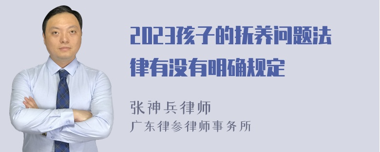 2023孩子的抚养问题法律有没有明确规定