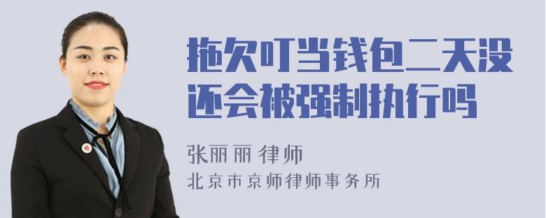 拖欠叮当钱包二天没还会被强制执行吗