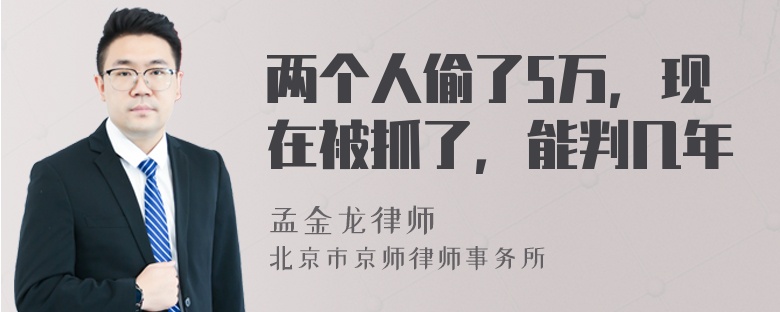 两个人偷了5万，现在被抓了，能判几年