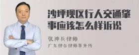 沙坪坝区行人交通肇事应该怎么样诉讼