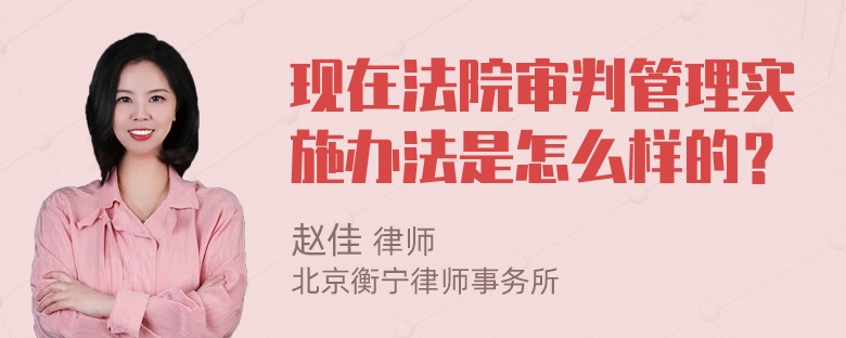 现在法院审判管理实施办法是怎么样的？