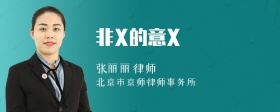 非X的意X