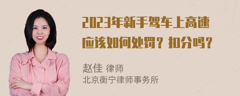 2023年新手驾车上高速应该如何处罚？扣分吗？