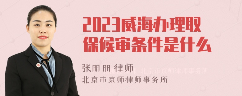 2023威海办理取保候审条件是什么