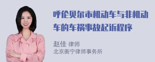 呼伦贝尔市机动车与非机动车的车祸事故起诉程序