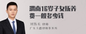 渭南16岁子女抚养费一般多少钱