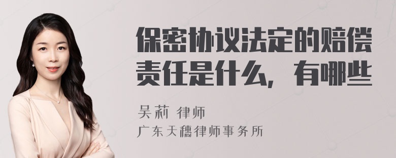 保密协议法定的赔偿责任是什么，有哪些