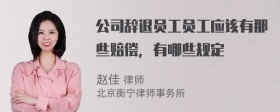 公司辞退员工员工应该有那些赔偿，有哪些规定