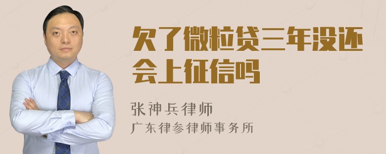 欠了微粒贷三年没还会上征信吗