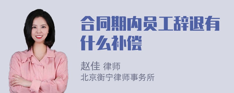 合同期内员工辞退有什么补偿