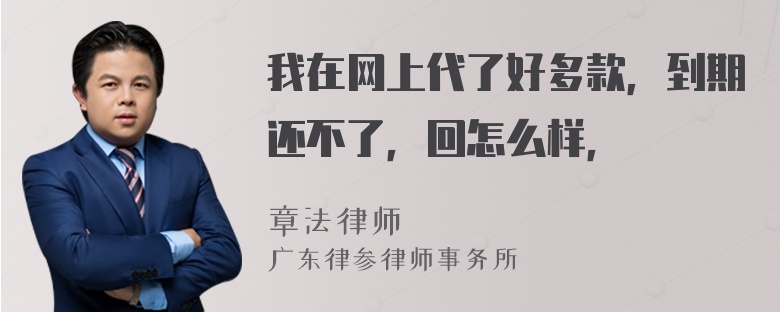 我在网上代了好多款，到期还不了，回怎么样，