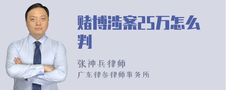 赌博涉案25万怎么判