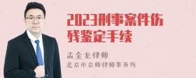 2023刑事案件伤残鉴定手续