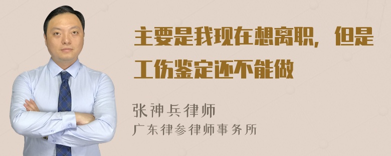 主要是我现在想离职，但是工伤鉴定还不能做