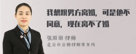 我想跟男方离婚，可是他不同意，现在离不了婚