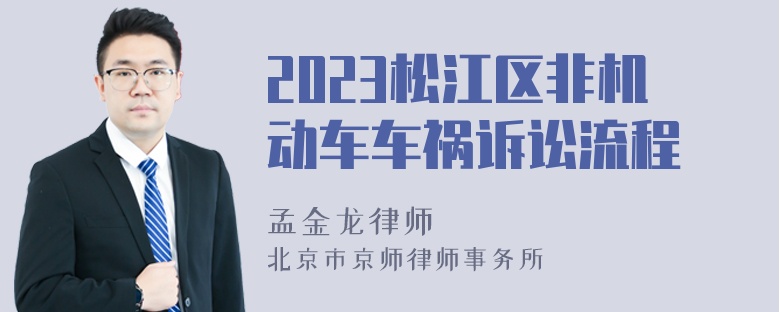 2023松江区非机动车车祸诉讼流程