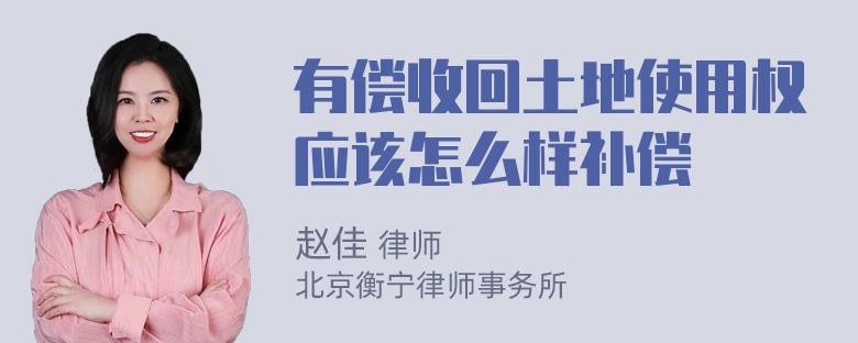 有偿收回土地使用权应该怎么样补偿